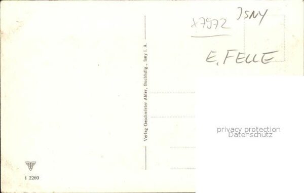 Isny Allgaeu Kuenstlerkarte E. Felle Nr. 2260 Georg Ebertz Caspar Hiller – Bild 2