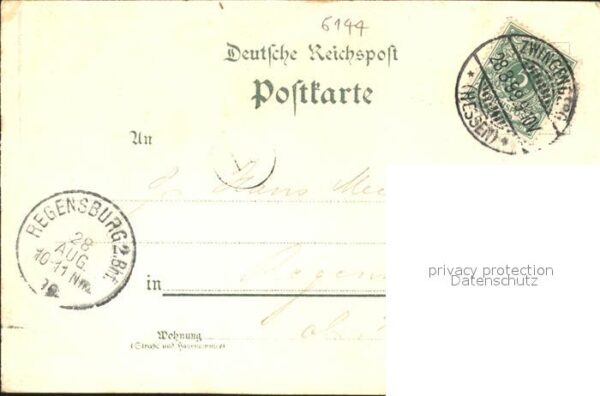 Zwingenberg Bergstrasse Rathaus Amtsgericht Kriegerdenkmal Litho – Bild 2