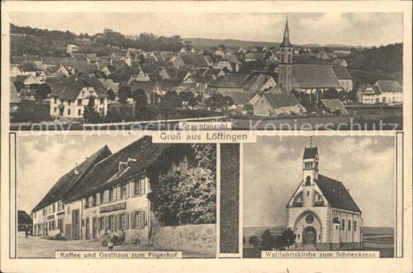Loeffingen Kaffe Gasthaus zum Pilgerhof Wallfahrtskirche Schneekreuz