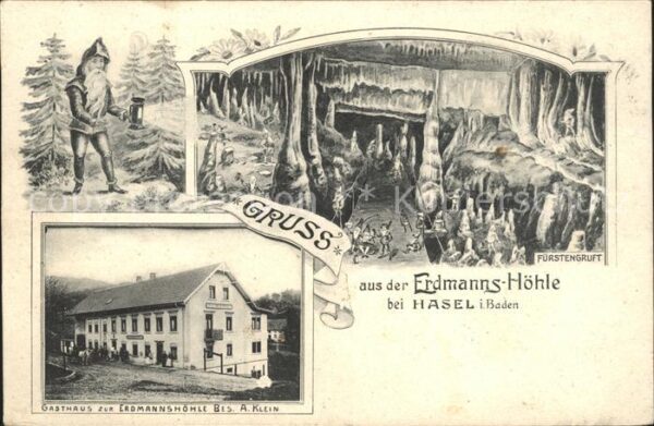 Hasel Baden Hasler Hoehle BW Erdmannshoehle Gasthaus zur Erdmannshoehle