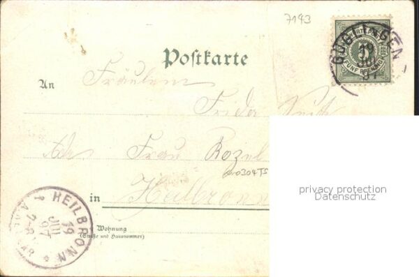 Vaihingen Enz Enzpartie Marktplatz Grabenstrasse Litho – Bild 2