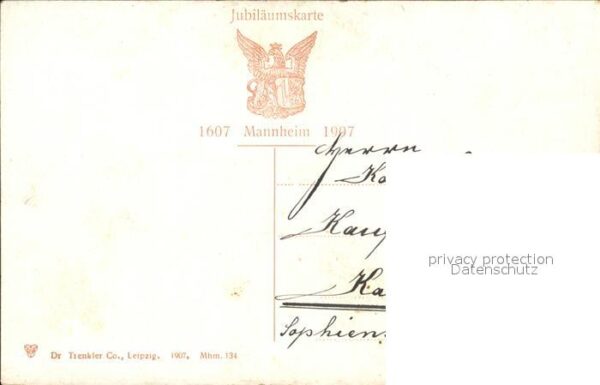 Mannheim Kuenstlerkarte 300 Jahre Jubilaeum – Bild 2