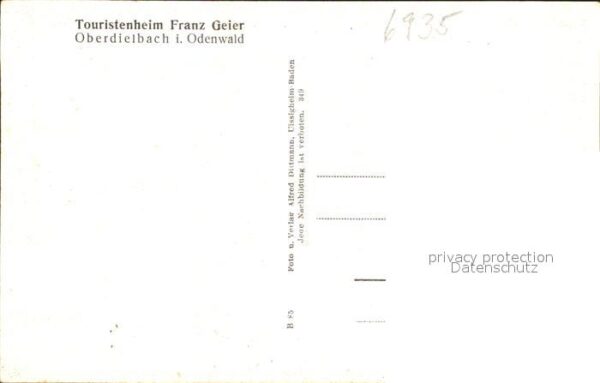 Oberdielbach Wolfsschlucht Touristenheim Franz Geier – Bild 2