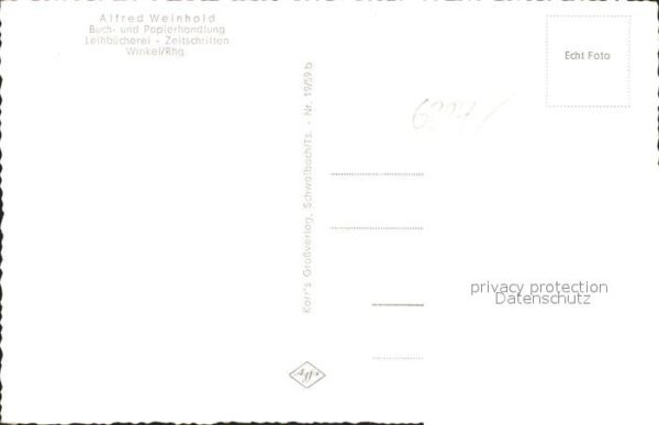 Winkel Eifel Schloss Volleraths Rhein Buchhandlung Alfred Weinhold – Bild 2