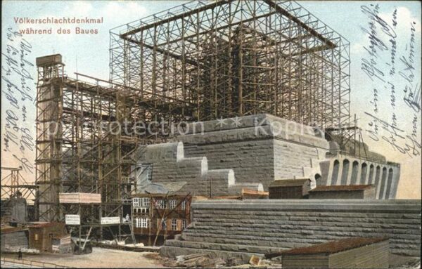 Leipzig Voelkerschlachtsdenkmal im Bau