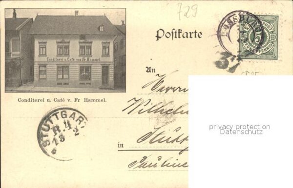 Freudenstadt Schoeneck Conditorei Cafe Fr Hammel – Bild 2