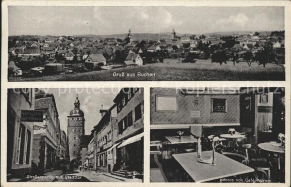 Buchen Odenwald Stadttor Cafe Woerner