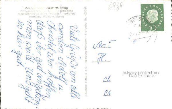 Gottersdorf Baden Fliegeraufnahme Gasthaus W. Heilig – Bild 2