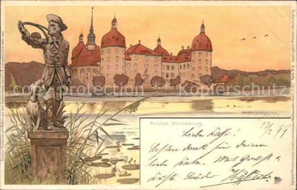 Moritzburg Sachsen Schloss Kuenstlerkarte