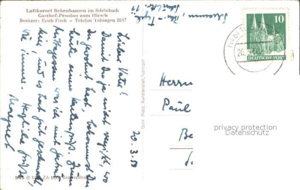 Bebenhausen Tuebingen Gasthof z. Hirsch – Bild 2