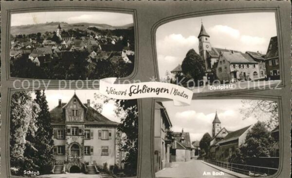 Schliengen Weinort Dorfplat Am Bach Schloss