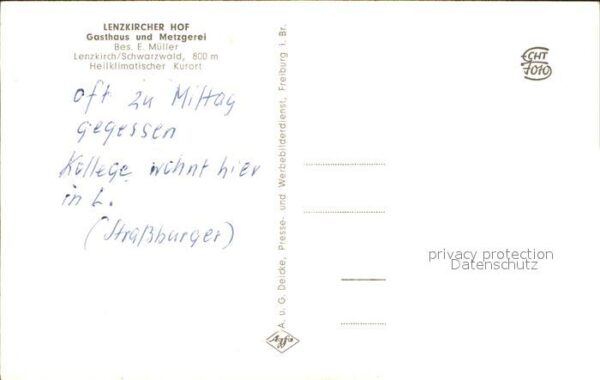 Lenzkirch Lenzkircher Hof Gasthaus Metzgerei – Bild 2