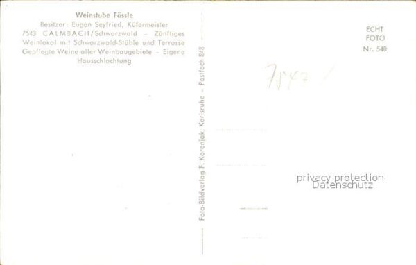 Calmbach Enz Weinstube Faessle – Bild 2