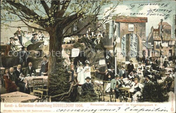 Duesseldorf Kust- u. Gartenbau-Ausstellung Restaurant Oberbayer im Vergnuegungsp