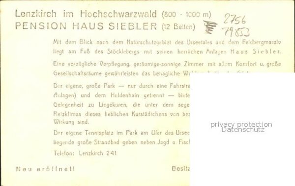 Lenzkirch Pension Haus Siebler – Bild 2
