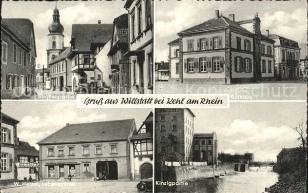 Kehl Rhein Willstaett Strassenpatie Rathaus Kinzigpartie