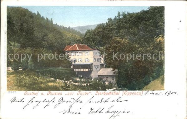 Oppenau Litho Gasthof Pension zur Taube