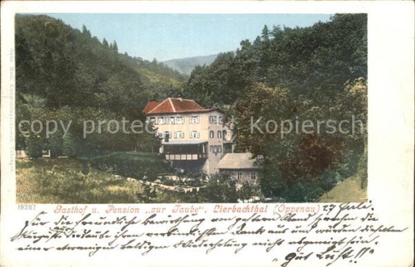 Oppenau Litho Gasthof Pension zur Taube