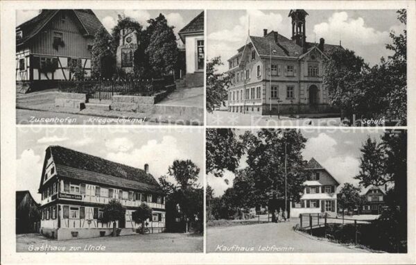 Zusenhofen Schule Kriegerdenkmal Gasthaus zur Linde