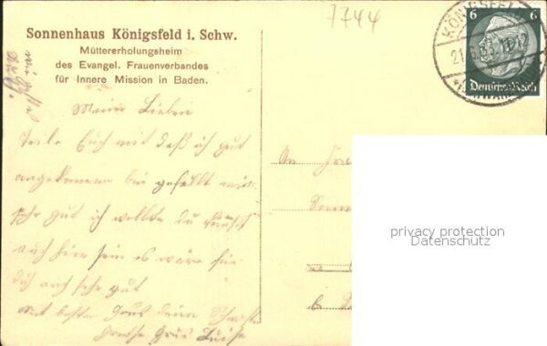 Koenigsfeld Schwarzwald Sonnenhaus Muttererholungsheim – Bild 2