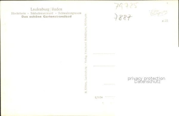 Laufenburg Baden Hohrhein Suedschwarzwald Schweizergrenze Gartenstrandbad – Bild 2