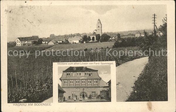 Hagnau Bodensee Baeckerei zum alten Loewen Ferd. Spannagel