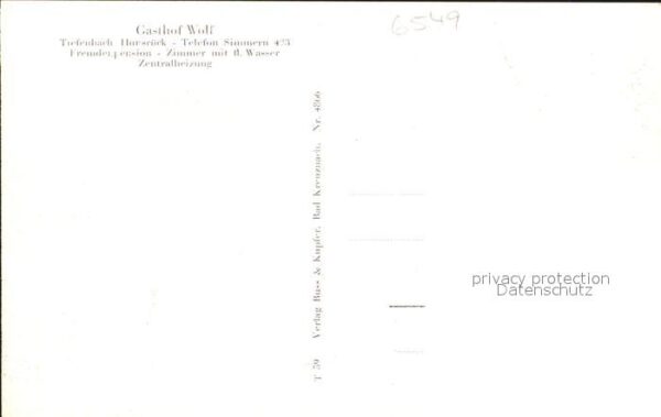 Tiefenbach Hunsrueck Gasthof Wolf – Bild 2