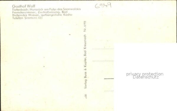 Tiefenbach Hunsrueck Gasthof Wolf – Bild 2
