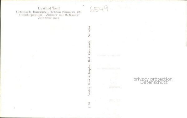 Tiefenbach Hunsrueck Gasthof Wolf – Bild 2