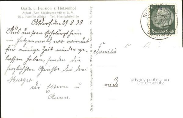Saeckingen Rhein Gasth. Pension z Hotzenhof – Bild 2