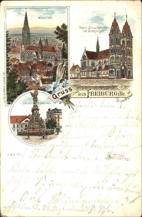 Freiburg Breisgau Muenstre Herz Jesu-Kirche im Stuehlinger Siegesdenkmal