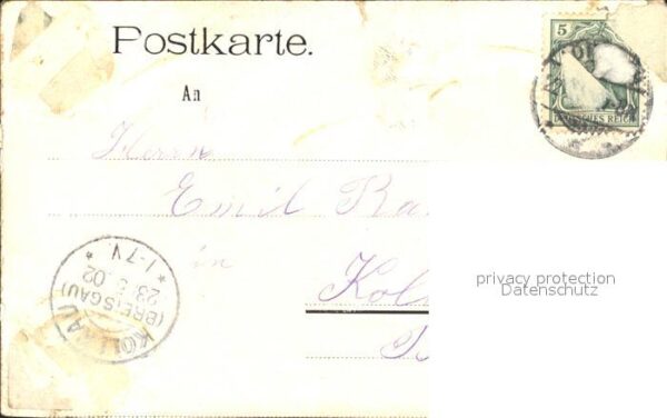 Loerrach Gasthaus Gartenwirtschaft Metzgerei zum Storchen von E. Fischer – Bild 2