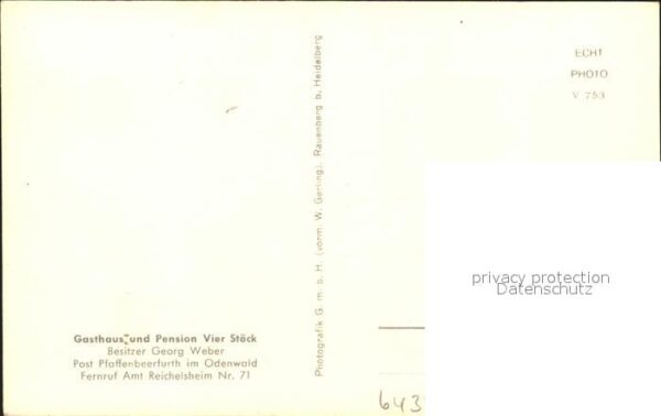 Pfaffenbeerfurth Gasthaus-Pension Vier Stoeck Fliegeraufnahme – Bild 2