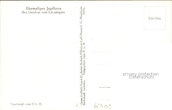 Bad Duerkheim Fliegeraufnahme Forsthaus Jagdhaus des Grafen von Lemingen – Bild 2