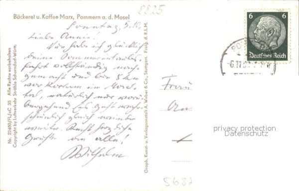 Pommern Mosel Fliegeraufnahme Weinort – Bild 2