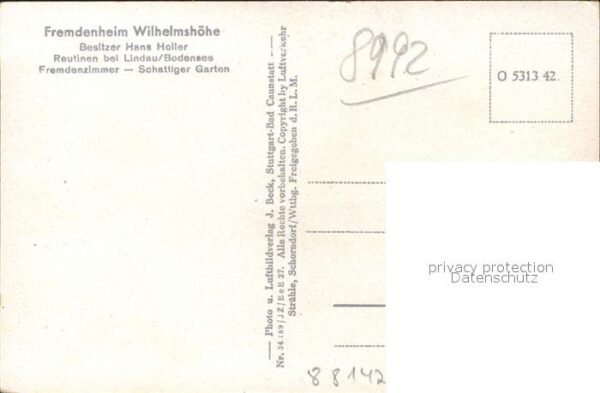 Reutin Lindau Wasserburg Fliegeraufnahme Fremdenheim Wilhelmshoehe – Bild 2