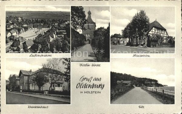Oldenburg Holstein Vicelin-Kirche Krankenhaus Fliegeraufnahme
