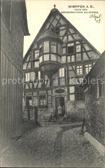 Wimpfen Haus des Buergermeisters Ellsessen