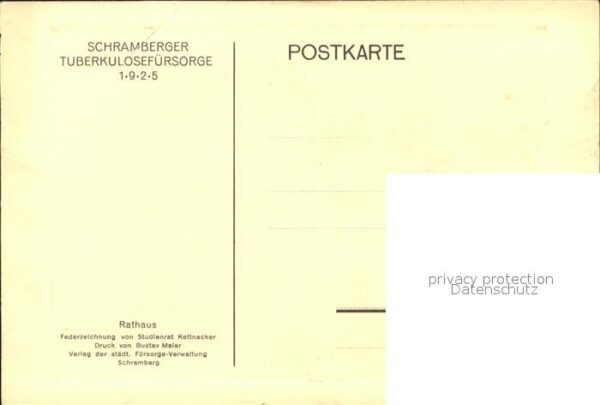 Schramberg Rathaus Federzeichnung von Studienrat Kettnacker – Bild 2