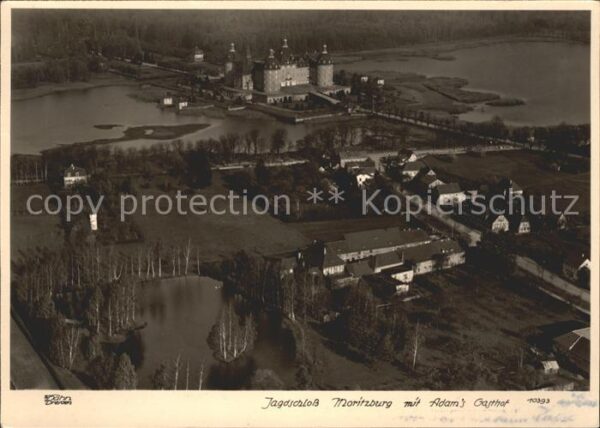 Moritzburg Sachsen Jahdschloss Gasthof Adam Fliegeraufnahme