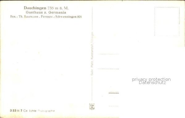 Dauchingen Gasthaus z. Germania Rathaus Pfarrhaus – Bild 2