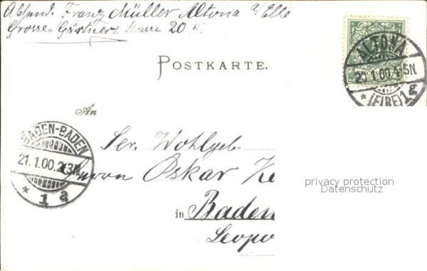 Altona Hamburg Palmaille mit Sieges-Denkmal – Bild 2
