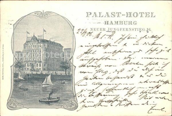 Hamburg Palast-Hotel Neuer Jungfernstieg 16.