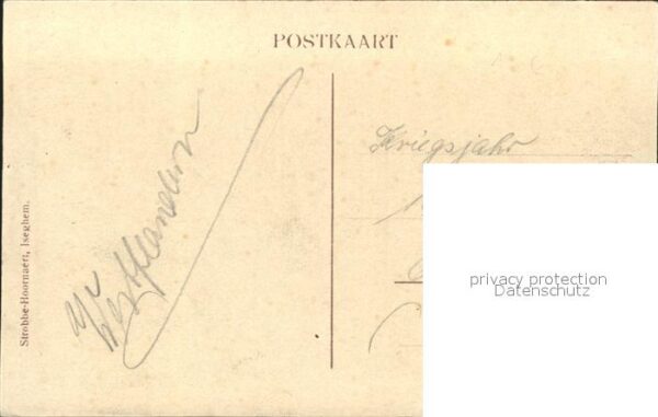 Iseghem Flandre Kriegsjahr 1917 Mandelhof 1. Weltkrieg – Bild 2