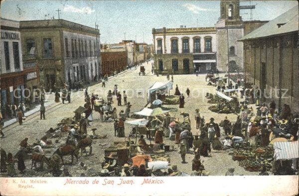 Mexico Mercado de San Juon Litho