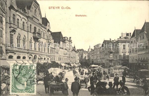 Steyr Enns Oberoesterreich Stadtplatz