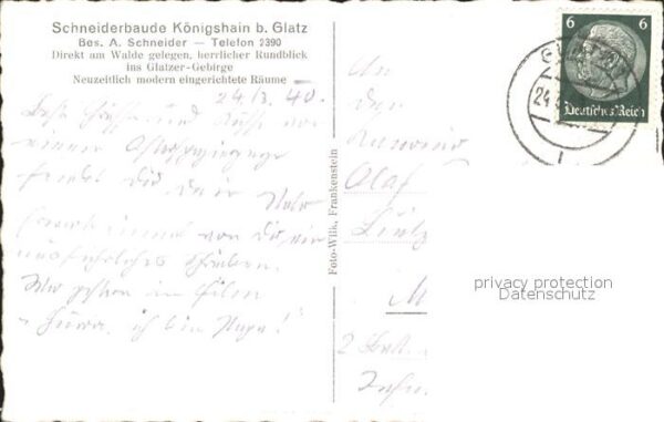 Glatz Niederschlesien Schneiderbaude Koenigshain – Bild 2