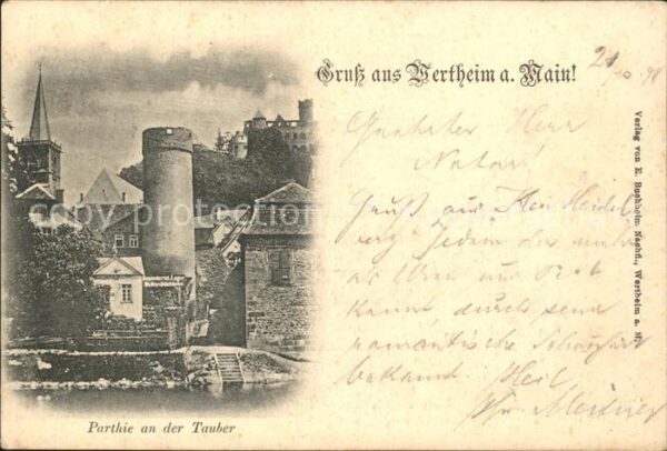 Wertheim Main Partie an der Tauber