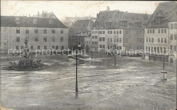 Nuernberg Hochwasser-Katastropfe Hauptmarkt