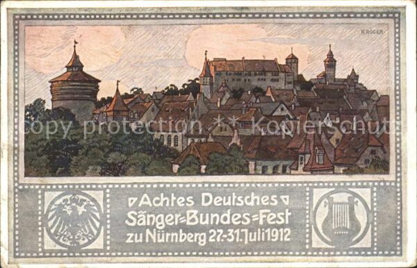 Nuernberg 8. Deutsches Saengerbundesfest Kuenstler Kroeger